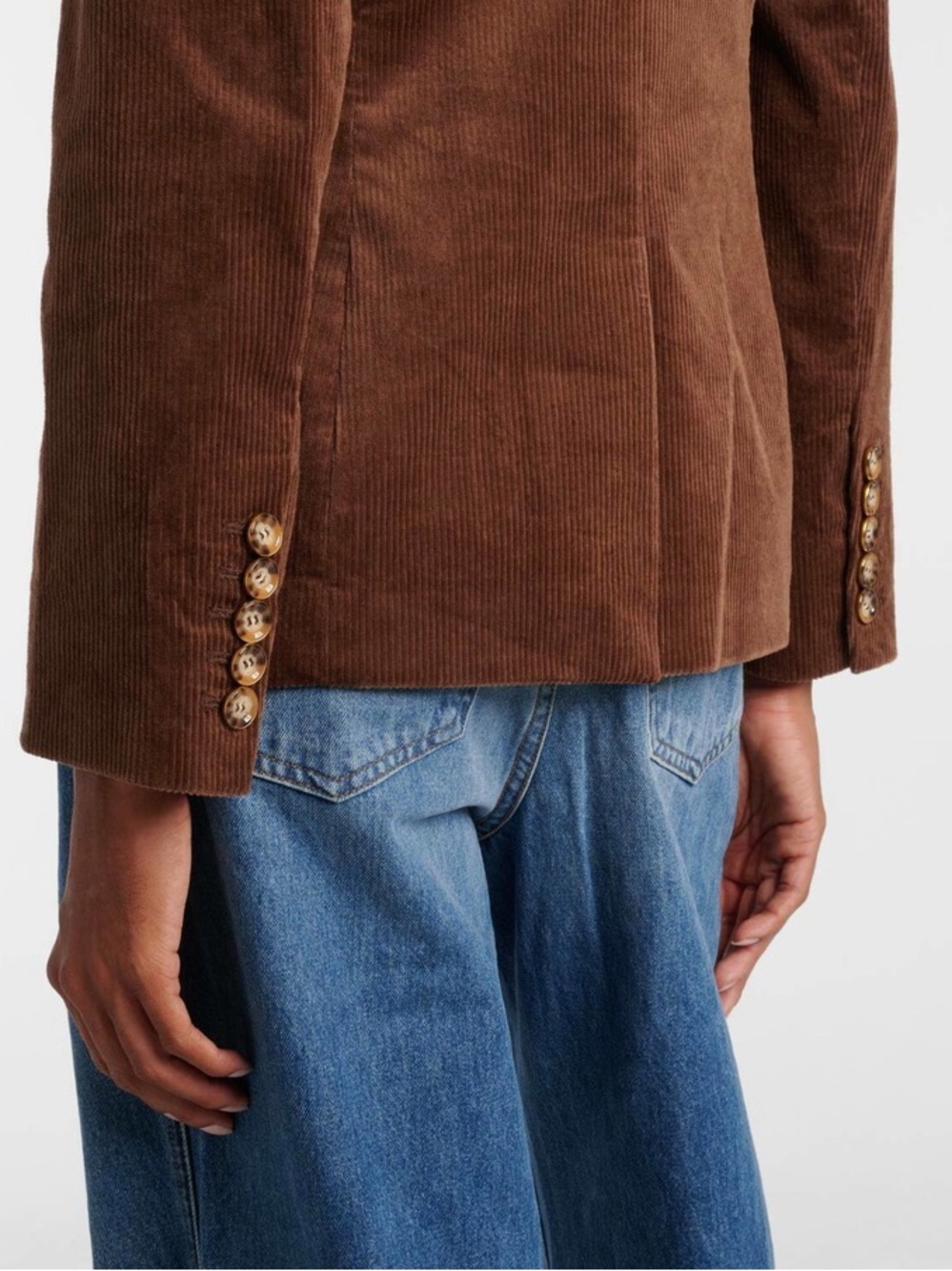 Veronica Beard Reagan Corduroy Dickey Blazer Brown Size 6 Dark Cocoa - Picture 14 of 16
